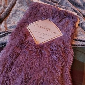 Purple Fluffy Luxury Throw Blanket
